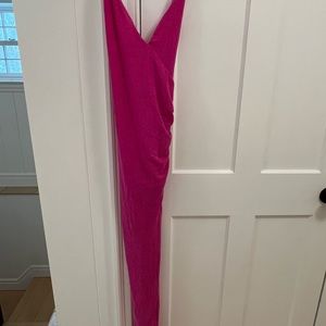 Hot pink NBD long sparkle gown